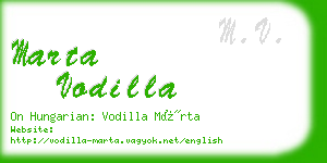 marta vodilla business card